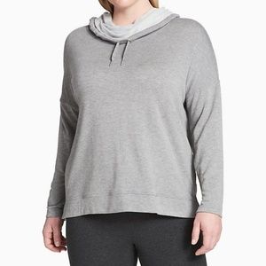 Calvin Klein Cowl Neck Gray Hoodie Cotton 3X NWT